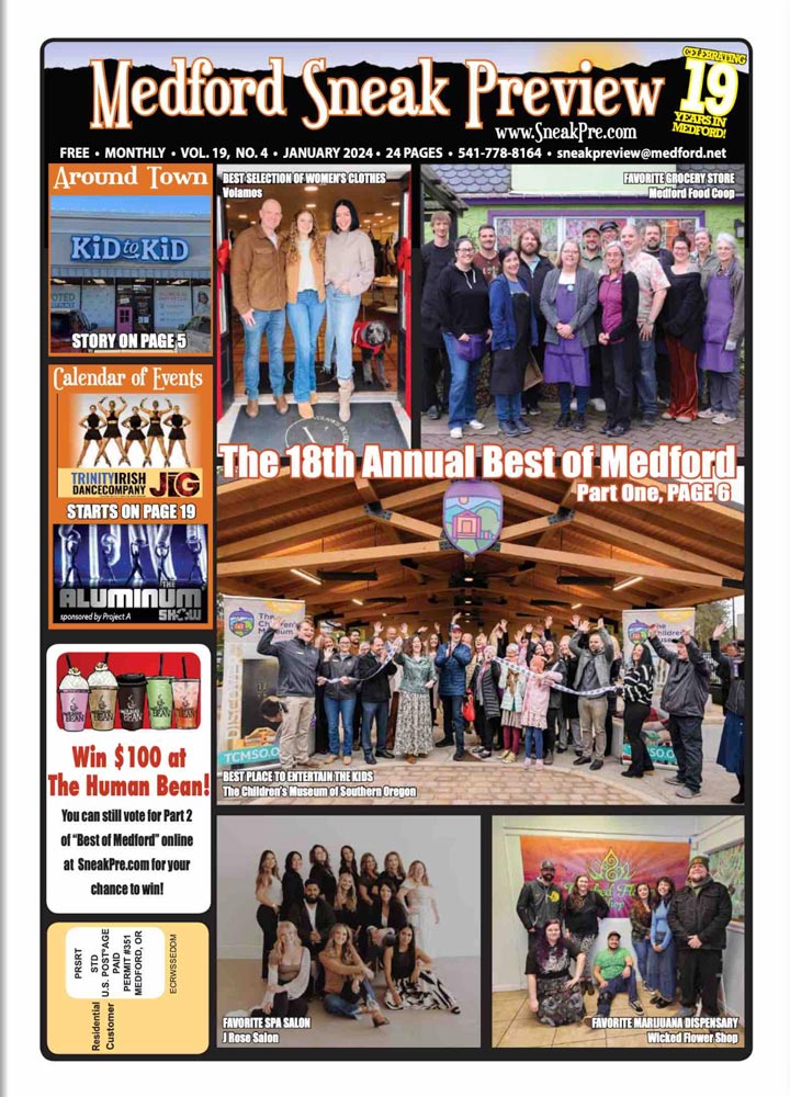Ashland Sneak Preview newspaper cover January 2025 issue